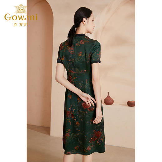 【暗夜花香】【香云纱】乔万尼真丝连衣裙夏季桑蚕丝复古盘扣新款EI2E715 商品图3