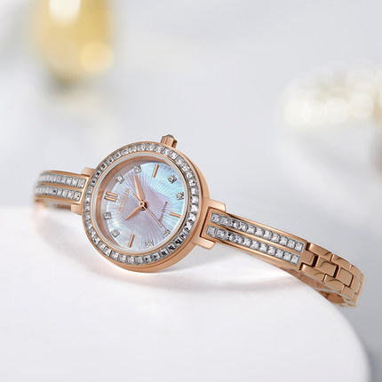 西铁城日本官方正品复古纤巧璀璨水晶贝母表盘光动能女表EM0863-53D 商品图5