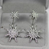 JU-HG0320欧美气质夸张后挂式镶钻八芒星耳环网红时尚街拍太阳花耳钉耳坠女 商品缩略图2