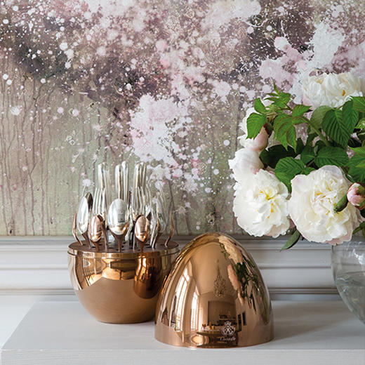 CHRISTOFLE 昆庭 MOOD 心境蛋系列 镀银玫瑰金24件西餐餐具套装  商品图1