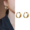 JU-A5806欧美风耳饰简约个性大气耳环港风时尚耳钉女2021年新款潮麻花耳圈 商品缩略图1