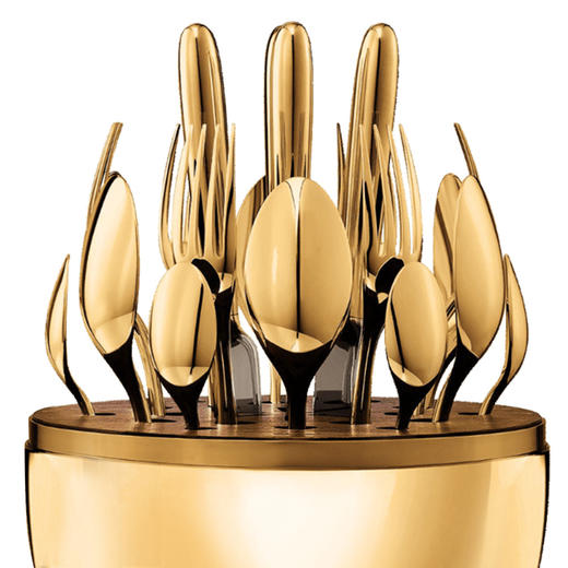 CHRISTOFLE 昆庭 MOOD 心境蛋系列 镀金24件西餐餐具套装 商品图2