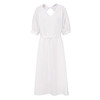 ME&CITY英伦风纯色收腰宽松气质连衣裙 商品缩略图0