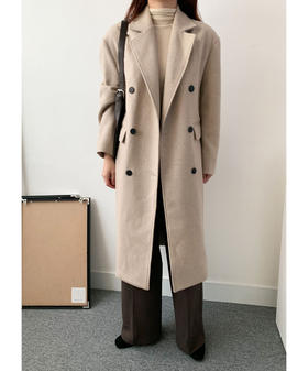 Begin-grow 冬季女性的日常外观特里羊毛长外套JPY带授权招加盟代理