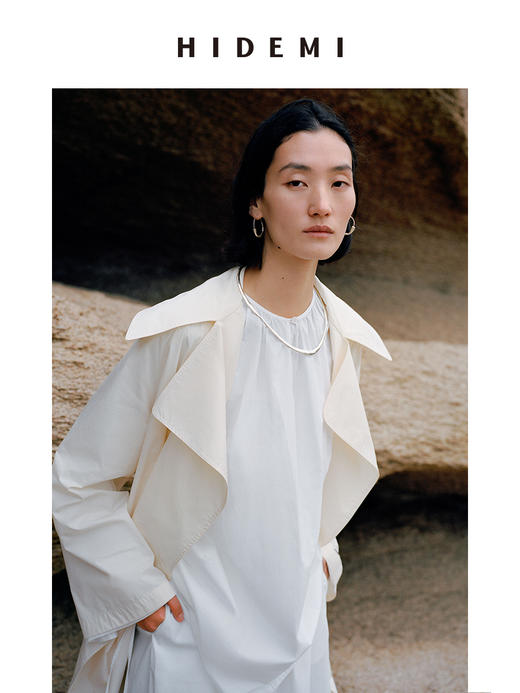 HIDEMI 简约褶皱抽绳设计感衬衫 商品图6