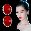 JU-AX20112新款耳环个性弧形红色耳钉女韩国超仙复古合金耳饰 商品缩略图1