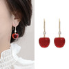 JU-AD0322红色樱桃耳环2021新款车厘子耳饰日韩网红水果耳坠女气质短款耳钩 商品缩略图0