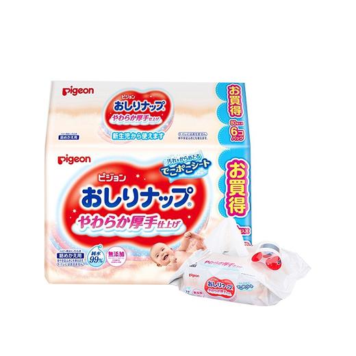 PIGEON/贝亲 清爽型湿巾 80抽*6包JPY带授权招加盟代理 商品图0