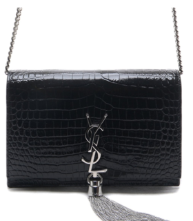 奥莱[圣罗兰] 20FW女士会标流苏斜挎包（452159_DND1N_1000_20F）JPY带授权招加盟代理