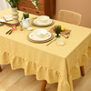 莫兰迪亚麻桌布北欧现代简约棉麻纯色茶几桌布 商品缩略图1