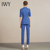 IWY/短袖高端时尚总裁蓝色西装套装气质洋气设计感商务套裤正装212043C1+P1 商品缩略图3