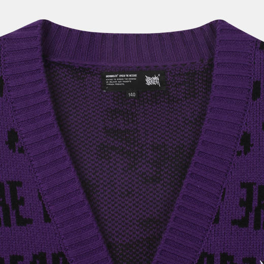 KIDIKIDI [Brown Breath Kids] 儿童中性毛衣 学院风印花开襟衫JPY带授权招加盟代理 商品图1