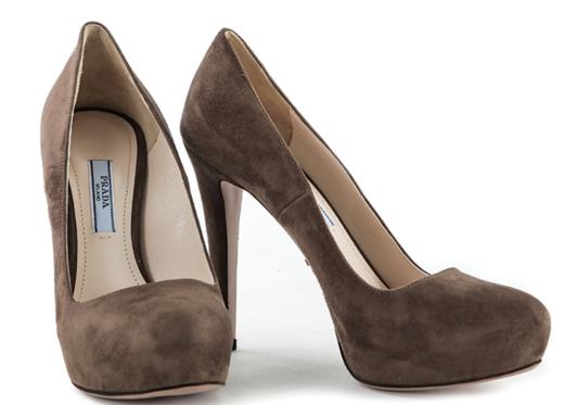 奥莱[Prada]（1IP107 VISONE）女士绒面革高跟鞋JPY带授权招加盟代理 商品图1