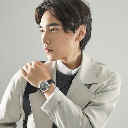 西铁城日本官方正品小牛皮带不锈钢防水机械男表NH8390-20H 商品图4