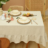 莫兰迪亚麻桌布北欧现代简约棉麻纯色茶几桌布 商品缩略图0