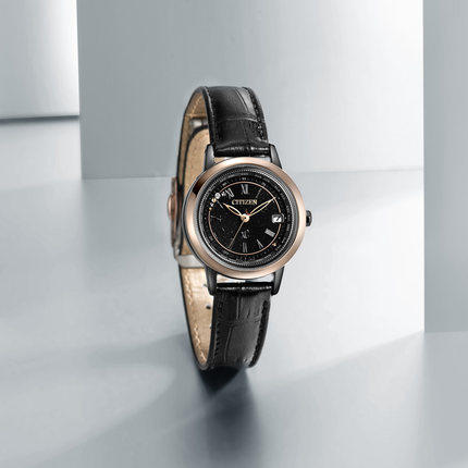 西铁城日本官方正品光动能多局电波休闲防水皮带女表EC1144-26E 商品图3