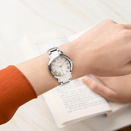 西铁城日本官方正品XC系列钢带复古时尚光动能女表EO1200-52A 商品图4