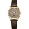 西铁城日本官方正品时尚简约卡其色表盘皮带光动能情侣对表（女表） EW2593-10X 商品缩略图1