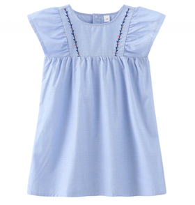 丽婴房-童衣类（夏）E1洋装\背心裙浅蓝