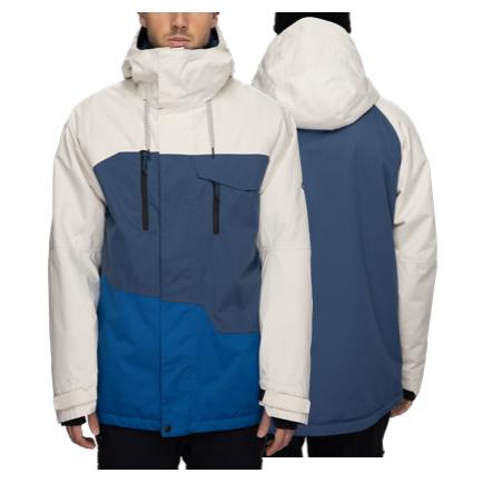 686 21-22 新款 Geo insulated Jacket男款雪服 蓝白拼色 商品图0