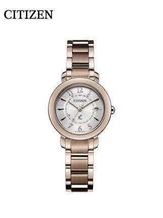 西铁城日本正品舒博钛™镀樱花粉色 光动能万年历多局电波女表ES9444-50B 商品图3