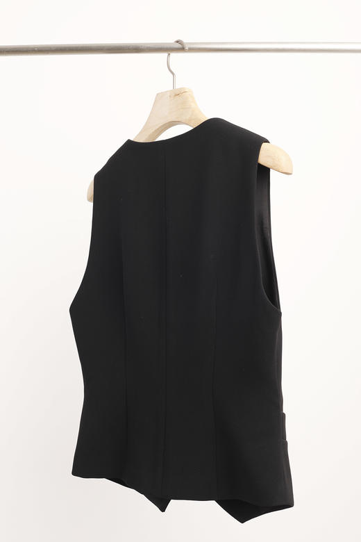 Semplicita | U00 无领西装双扣马甲 [  白/ 黑藏青 ] 商品图8