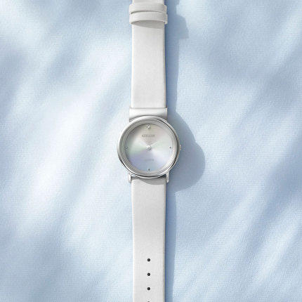 西铁城日本官方正品时尚简约舒博钛钻石镶嵌光动能女表EG7070-14A 商品图2