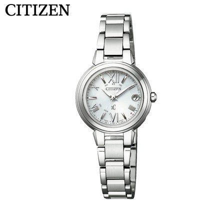 西铁城日本正品光动能不锈钢多局电波万年历女表ES9430-54A 商品图1