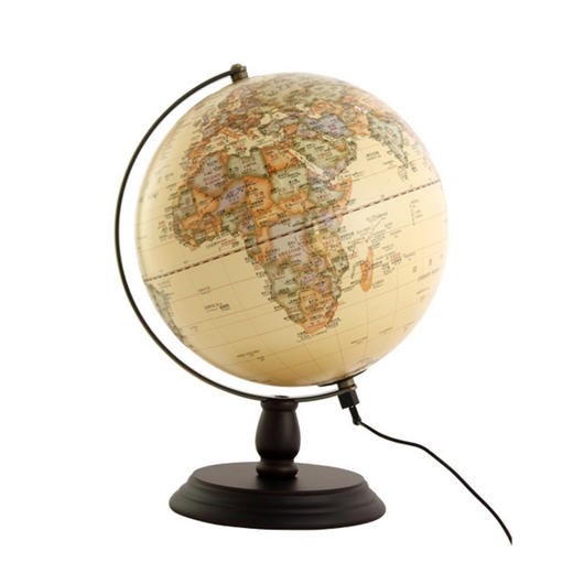 朋宸中英文版有灯仿古图地球仪10寸/30CM/PC-110HS3BW-AR 商品图0
