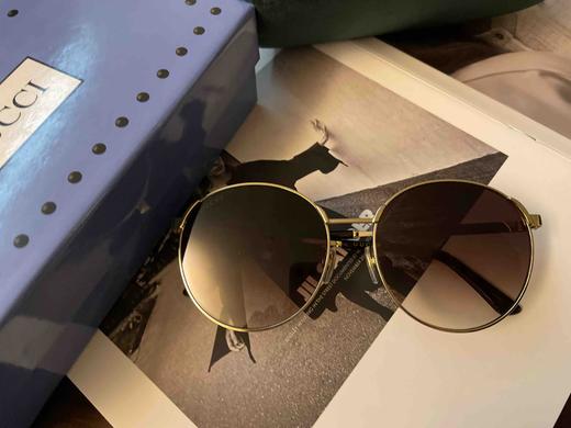 明星同款GUCCI墨镜男女圆形GG0206SK古驰太阳镜 商品图6