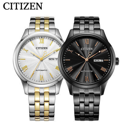 西铁城日本官方正品复古夜光钢带机械男表NH7505-84E 商品图2