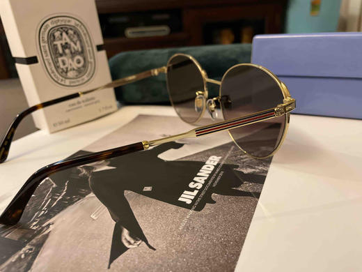 明星同款GUCCI墨镜男女圆形GG0206SK古驰太阳镜 商品图7