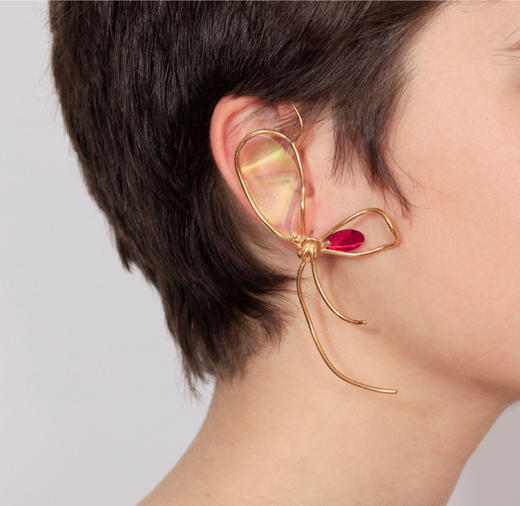 北京仓｜BEATRIZ PALACIOS-Disco-彩虹蝴蝶结 右耳单只 耳环  [西班牙设计师] 商品图0