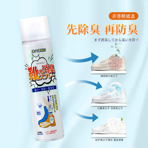 【告别脚臭，即喷即穿】倒喷鞋袜除臭喷雾倒喷设计防臭除味清爽速干即喷即穿清新消臭鞋袜除臭喷雾 商品图2