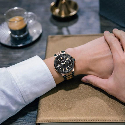 西铁城日本官方正品休闲商务光动能多局电波男士手表CB0215-77E 商品图4