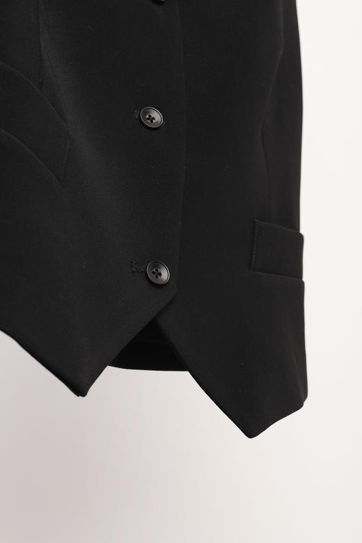 Semplicita | U00 无领西装双扣马甲 [  白/ 黑藏青 ] 商品图9