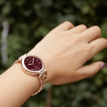 西铁城光动能不锈钢镀粉金色发表EO1192-59A 商品图3