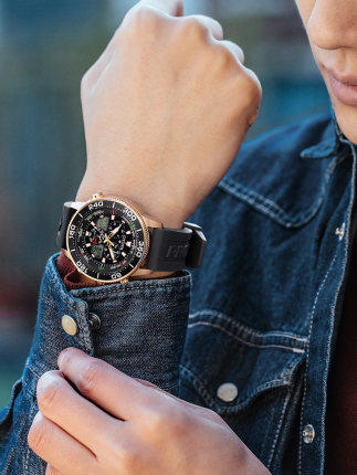 西铁城日本官方PU带运动帆船光动能男表JR4063-12E 商品图1