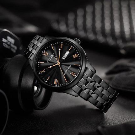 西铁城日本官方正品复古夜光钢带机械男表NH7505-84E 商品图1