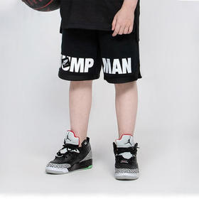 乔丹童衣夏男女儿童线圈针织运动五分短裤JD2122007