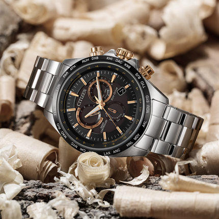 西铁城日本官方正品空中之鹰不锈钢间BIP光动能电波男表CB5834-86E 商品图2