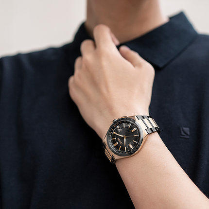 西铁城日本官方正品休闲商务光动能多局电波男士手表CB0215-77E 商品图5