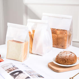 白色折边封口吐司袋 大号/中号/小号 可选（4入/50入 可选） 白色折边包装袋雪花酥牛轧糖吐司面包袋