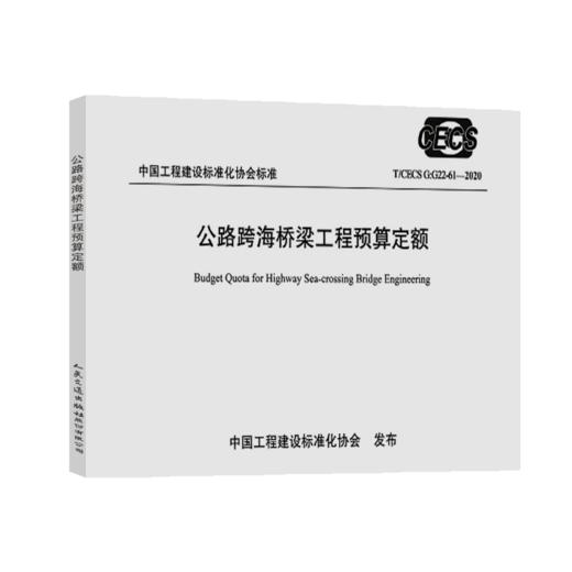公路跨海桥梁工程预算定额（T/CECS G:G22-61—2020） 商品图5