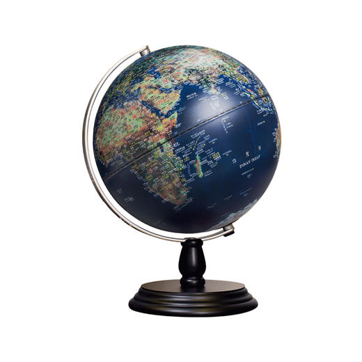 TC朋宸中英文版有灯行政两用图立体山脉地球仪10寸/25CM/PC-110HMBW-AR  商品图0