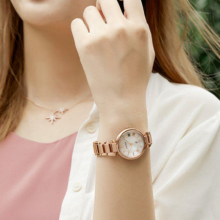 西铁城光动能不锈钢镀粉金色发表EO1192-59A 商品图2