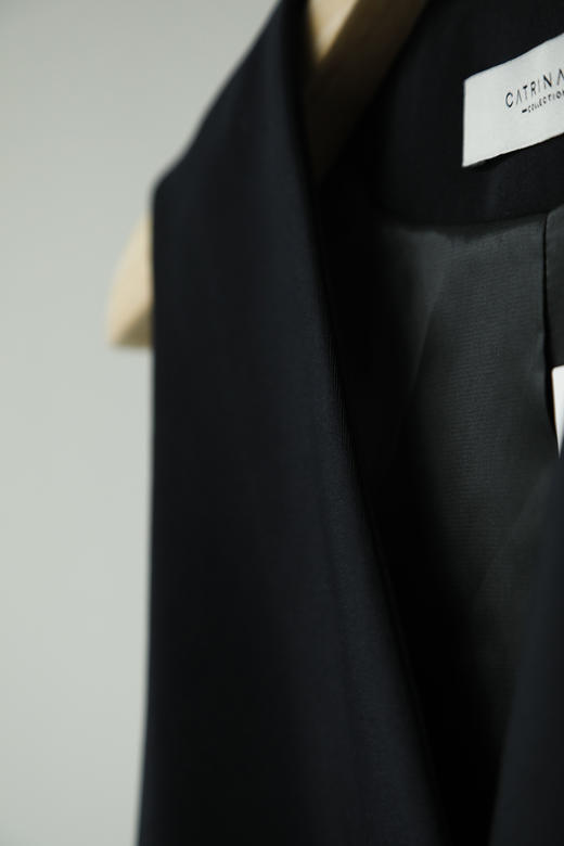 Semplicita | U00 无领西装双扣马甲 [  白/ 黑藏青 ] 商品图11