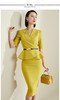 ”黄亦玫 “JG303176T1X5QQ 颈袖添香春夏季时尚气质荷叶边商务职场装女装套装西装套 气质修身荷叶边套裙JG303176T1X7QQ 商品缩略图0