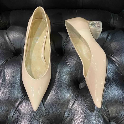 LFGJ 0336 水晶跟奢华漆皮尖头优雅单鞋女 商品图5