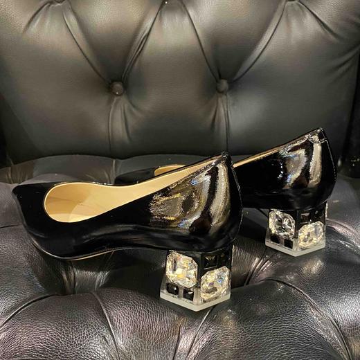 LFGJ 0336 水晶跟奢华漆皮尖头优雅单鞋女 商品图9